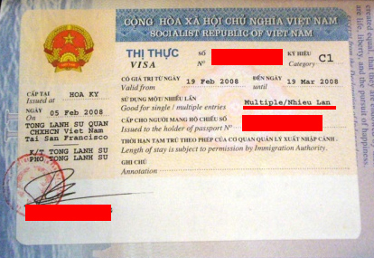 Vietnam single entry visa for Denmark citizens 1